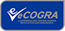 eCOGRA logo, representing the eCommerce and Online Gaming Regulation and Assurance, with a blue background and gold text